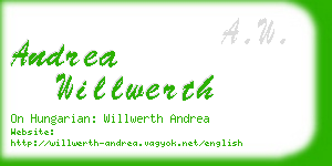 andrea willwerth business card